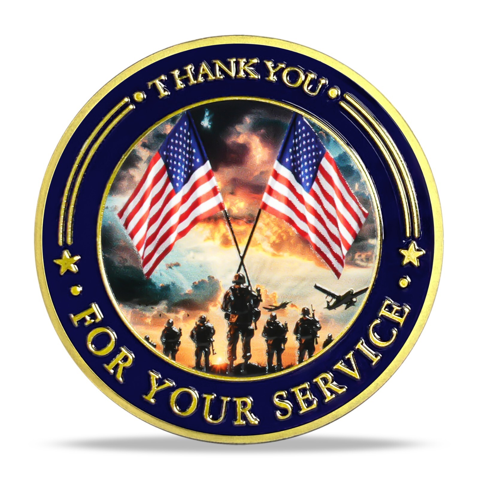 U.S. Military Challenge Coin Thank You For Your Service Veterans Coin Gifts Men