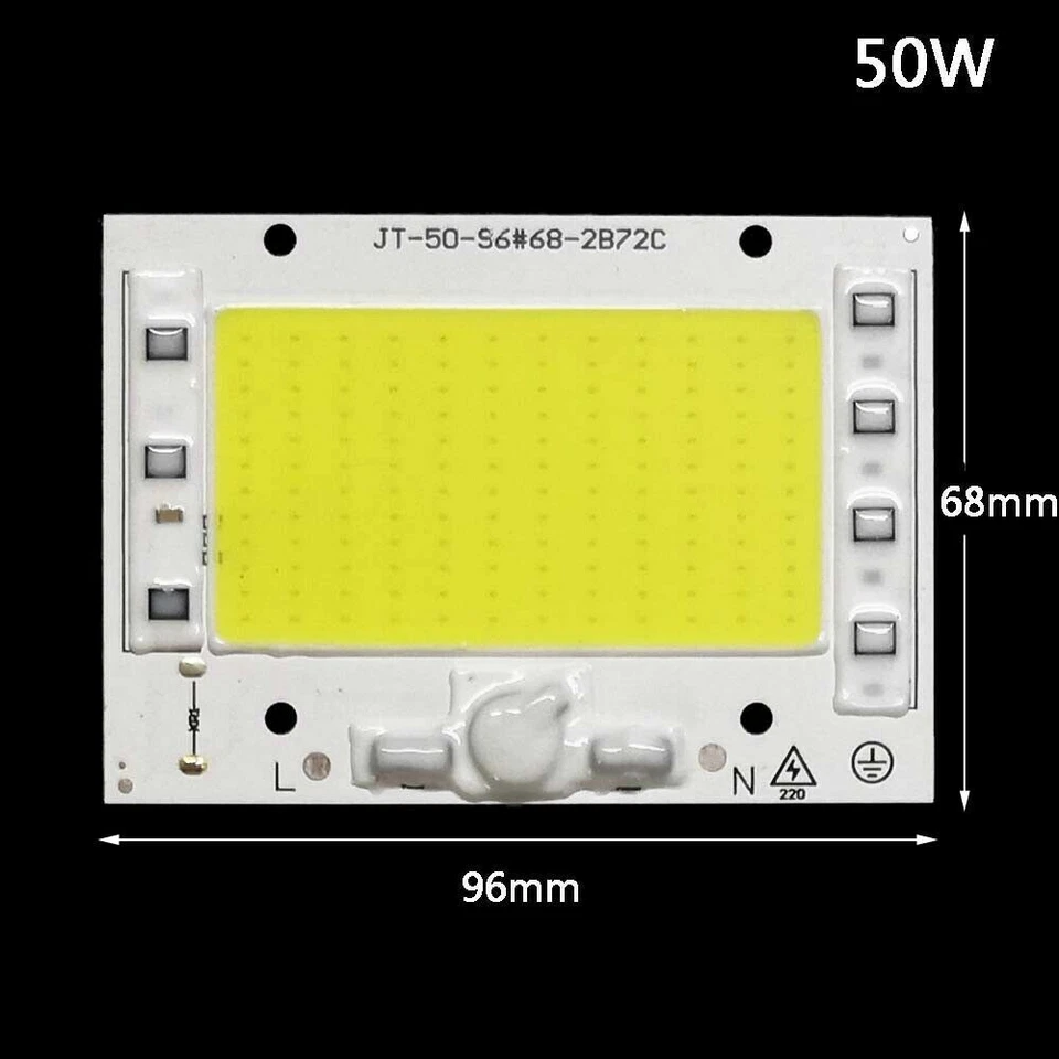 50W LED Chip COB high power SMD 220v strahler leuchte lampe fluter Warmweiß 230V - Bild 2 von 4