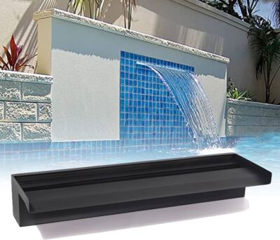 Blade Jet Wasserfall Funktion Brunnen Kaskade Modern Schwarz Kunststoff Wasserfolie