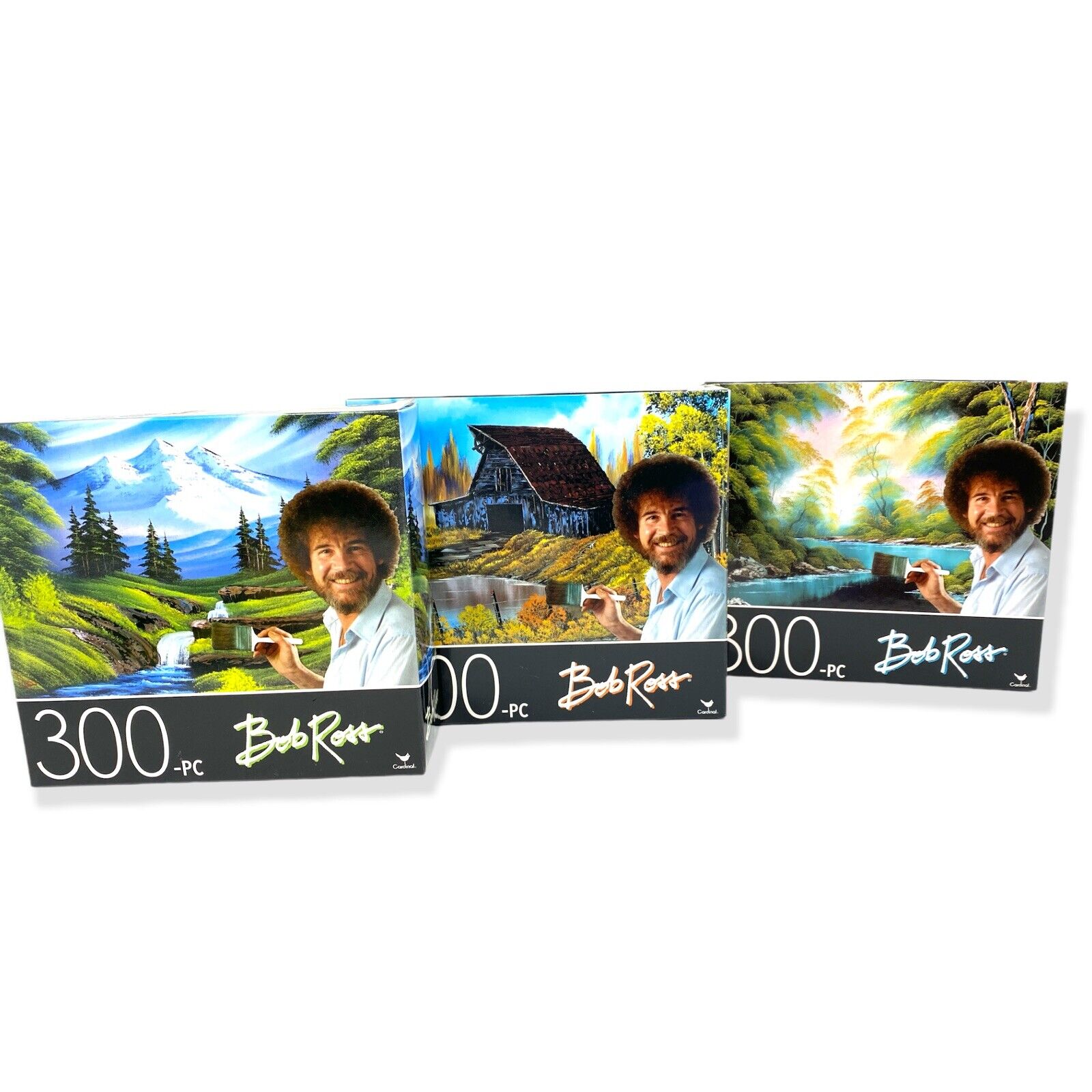 Set of 3 - Bob Ross Puzzle - 3 mini Puzzles - 300 pieces 