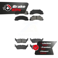 Front Rear Semi-Metallic Brake Pads Kit For 2015-2017 Ford F-150