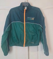 Fabletics Sport Ladies Green Lightweight Windbreaker Full Zip Cropped Jacket M
