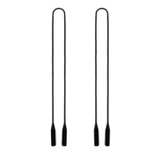 JM Elastic Silicone Eyeglasses Strap One Size, 2 Pack Black 10.5in 26cm