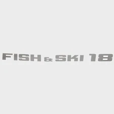 Lowe Boat Decal 2354063 | 18 Fish and Ski 20 1/2 Inch Metallic Silver
