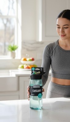 CamelBak Eddy+ 32oz Tritan Water Bottle Leakproof BPA-Free Flip Lock Clear Black