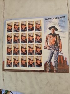 Legends of Hollywood 2004 John Wayne 37 Cent US Stamp Sheet Mint Never Hinged