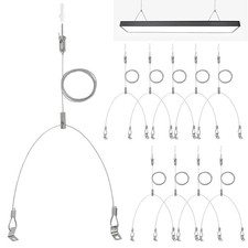 Lighting Light Suspension Kit 5ft Adjustable Hanging Wire Steel Cable 20 PCS