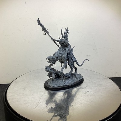 Warhammer AoS- Skaven Claw Lord on Gnaw-Beast unpainted built MS62035