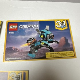 Lego Creator Robot Explorer #31062 Set of 3 Instruction Manual Booklets ONLY