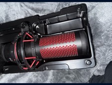 HyperX QuadCast USB Microphone Black/Red, Anti-Vibration, PC/Mac/PS5/PS4