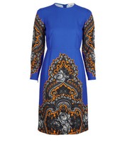 Stella McCartney Floral Dress Womens 8 Blue Viscose