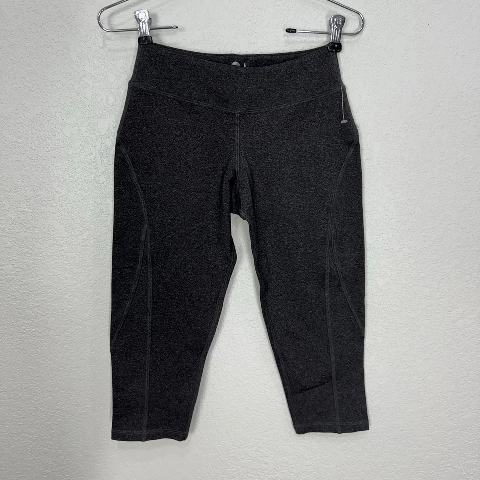 Kos USA Gray Stretch Crop Leggings Womens Size S Casual Capris Gym Yoga New - Image 2 of 4