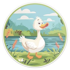 Cartoon Duck Sticker Car Bumper Vinyl Decal