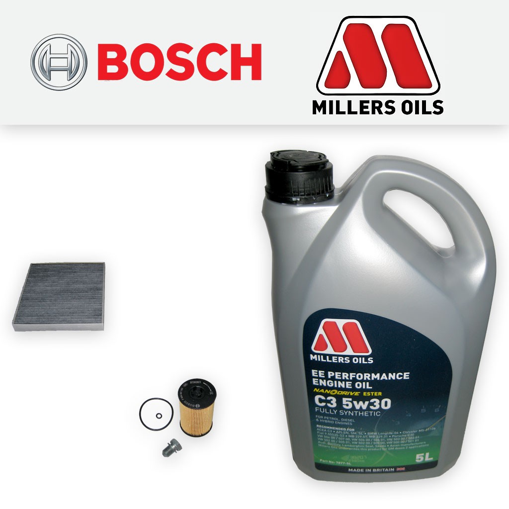 SERVICE KIT VW PASSAT (B8/3G) 1.6 TDI OIL CABIN FILTERS SUMP PLUG +OIL 2014-2018