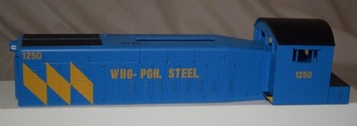 MTH SW-1200 Diesel Locomotive Shell WHG-PGH Steel #1250 Blue - O Gauge Sample
