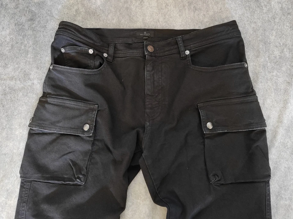 Pantalones de mezclilla elásticos Belstaff Felmore ajustados para hombre moto cargo talla W32 L30 Foto 4 de 4