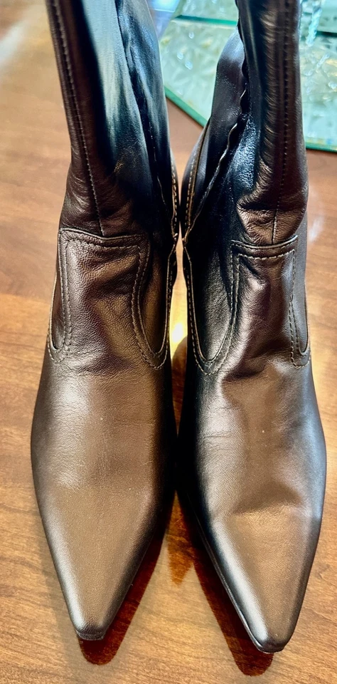 Botas para mujer Victoria's Secret Colin Stuart tacón alto plataforma bronce 9B (nuevas en caja) Foto 2 de 4