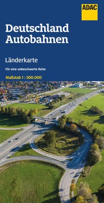ADAC Länderkarte Deutschland Autobahnen 1:500.000 | Straßenkarte und Autokarte