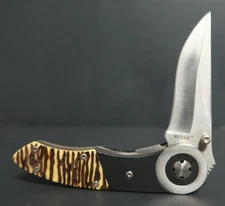 Maxam Pocket Knife Leopard Chettah Print Handle Folding Blade