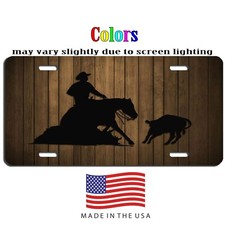 Equestrian Cutting Horse Aluminum Vehicle License Plate Car Truck Suv Tag Equestrian Cutting Horse Aluminum Vehicle License Plate Car Truck Suv Tag