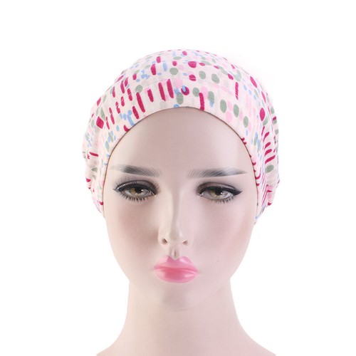 Women Muslim Stretch Turban Hat Chemo Cap Hair Loss Head Cover Indian Beanie Cap - Picture 9 of 44