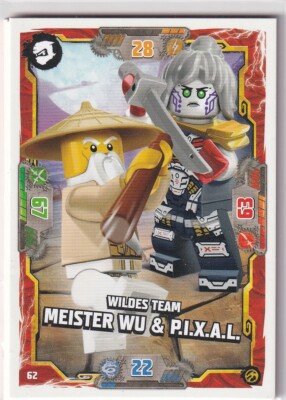 Lego Ninjago Serie 7 TCG Karte Nr 62 Wildes Team Meister Wu