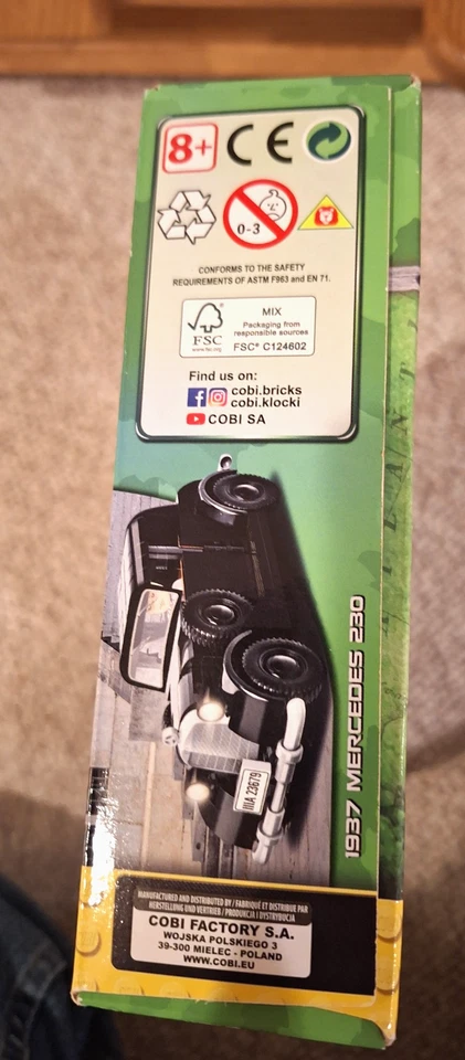 1937 Mercedes 230 COBI Historical Model Collection 1:35 Scale NEW IN BOX # 2251 - Image 4 of 4