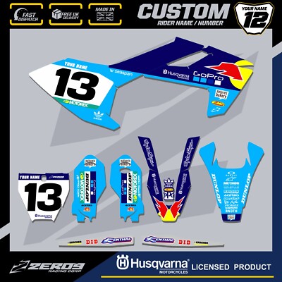 HUSQVARNA 85 MOTOCROSS GRAPHICS CUSTOM MX GRAPHICS KIT TC 85 PRO G BLU/BLU
