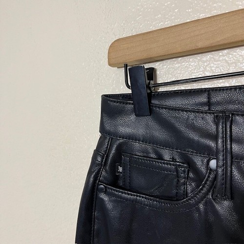 Judy Blue Faux Leather Jeans Womens 5 27 Pants Black Straight Leg NEW - Picture 2 of 7