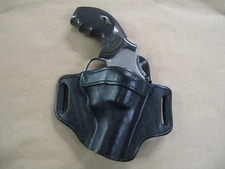 Ruger Security Six 2.75" Barrel Leather 2 Slot Pancake Belt Holster CCW BLACK RH