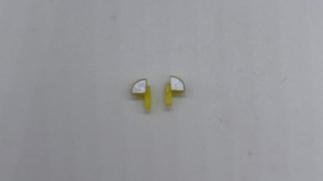 GP40 - Greenhills Yellow with Silver Wing Mirror Pair for Scalextric VW Beetle -