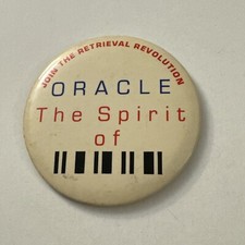 Vintage Oracle The Spirit Of Code  Pin Button AV5C