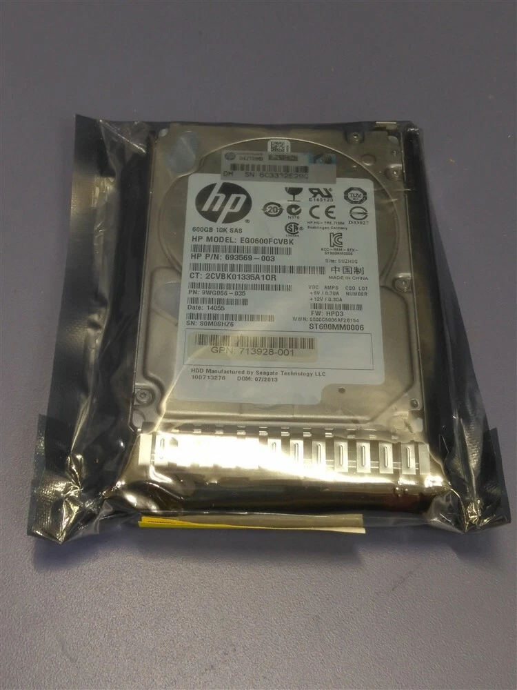 HP 713964-001 652583-B21 653957-001 600GB 10K 2.5 