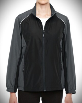 Core365 North End-Ladies Lightweight Colorblock Performance Jacket Carbon-Blk LG
