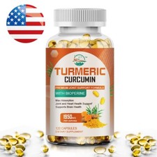 Turmeric Curcumin Highest Potency 95 1950mg with BioPerine 120 Capsules