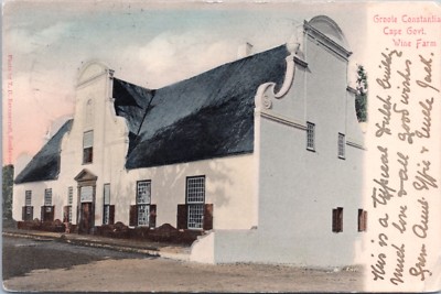 Groote Constantia Cape Govt Wine Farm c1906 Postcard E19