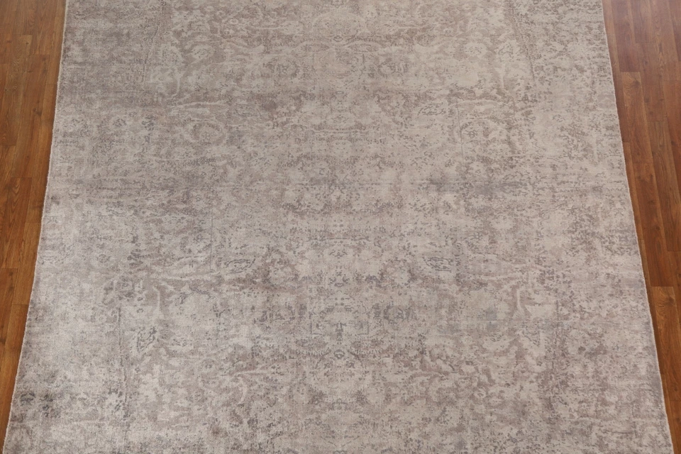 Transitional Floral Beige  Brown Art Deco Indian Area Rug 8x10 Living Room Rug - Image 4 of 4