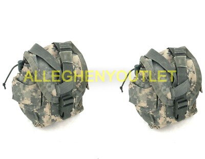 (2) PACK ACU MOLLE 1 Quart Canteen Pouch Cover Military General Purpose GP VGC