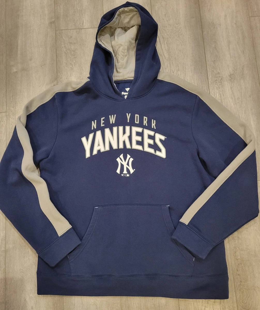 Mens Fanatics New York Yankees Navy Gray Pullover Hoodie Size XL