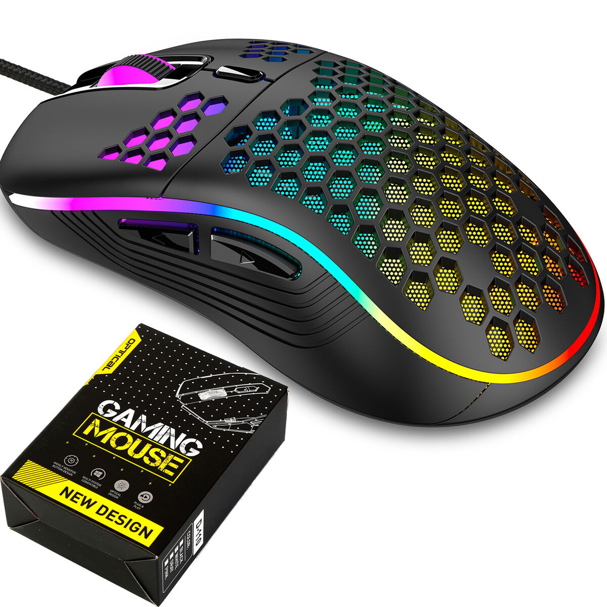 Buy Mouse, RGB Backlight High Accuracy Ergonomic Structure 8