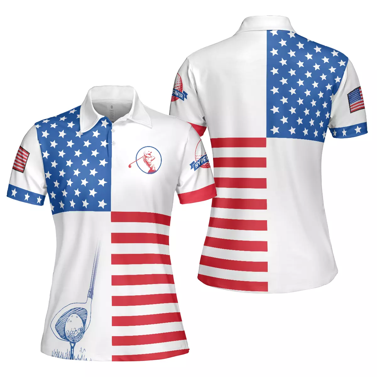 Women's patriotic golf best sale shirts
