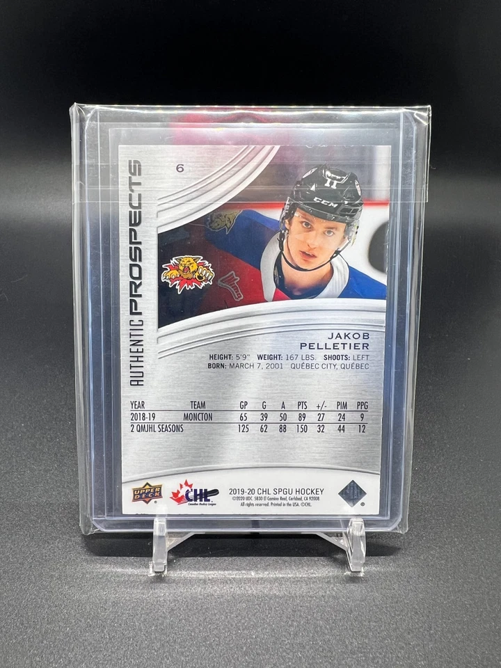 2019-20 SP Game Used CHL #6 Jakob Pelletier/10* /199 Autographs Moncton Wildcats - Image 4 of 4