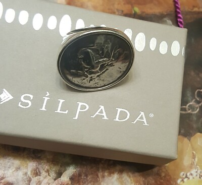 Silpada Sterling Silver Stunning Roman Coin Statement Ring R1901 Or 