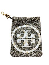Tory Burch Logo Floral Bag Face Mask Pouch Travel Drawstring Polybag Leash Clip