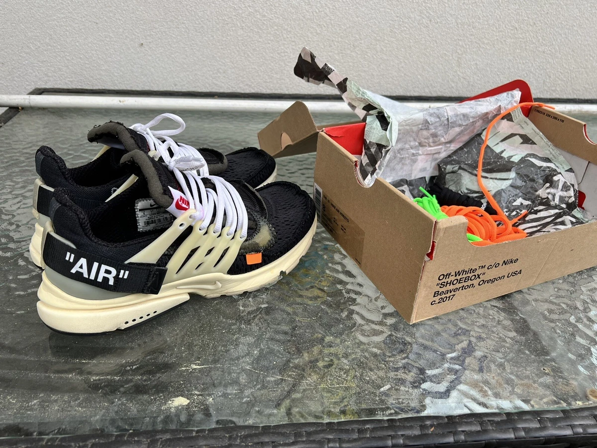 VIRGIL ABLOH SIGNED BLACK PRESTO SNEAKERS, NIKE x OFF-WHITE, 2017