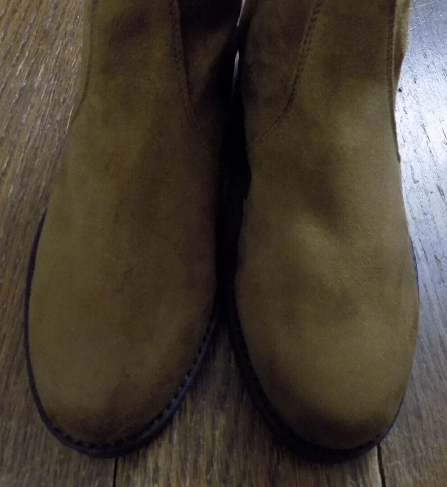 De Colección Rapisardi por Ron Blanco Medio Pantorrilla Botas Elastizadas Óxido Imitación Gamuza Planas talla 6 6.5 Foto 3 de 4