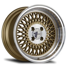 15x8 25 Avid 1 Av-18 4x100 Gold Machined Lip Wheels Set Of 4