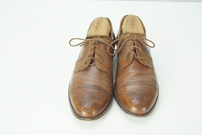 Polo by Ralph Lauren Light Brown Brogue Cap Toe Leather Mens 