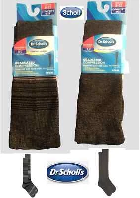 Dr. Scholl's Women's Graduated Compression Knee High Socks, 3 Pairs