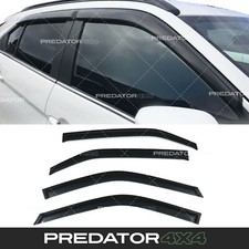 BLACK WIND DEFLECTORS DOOR WINDOW VISORS FOR MITSUBISHI ECLIPSE CROSS 18-20